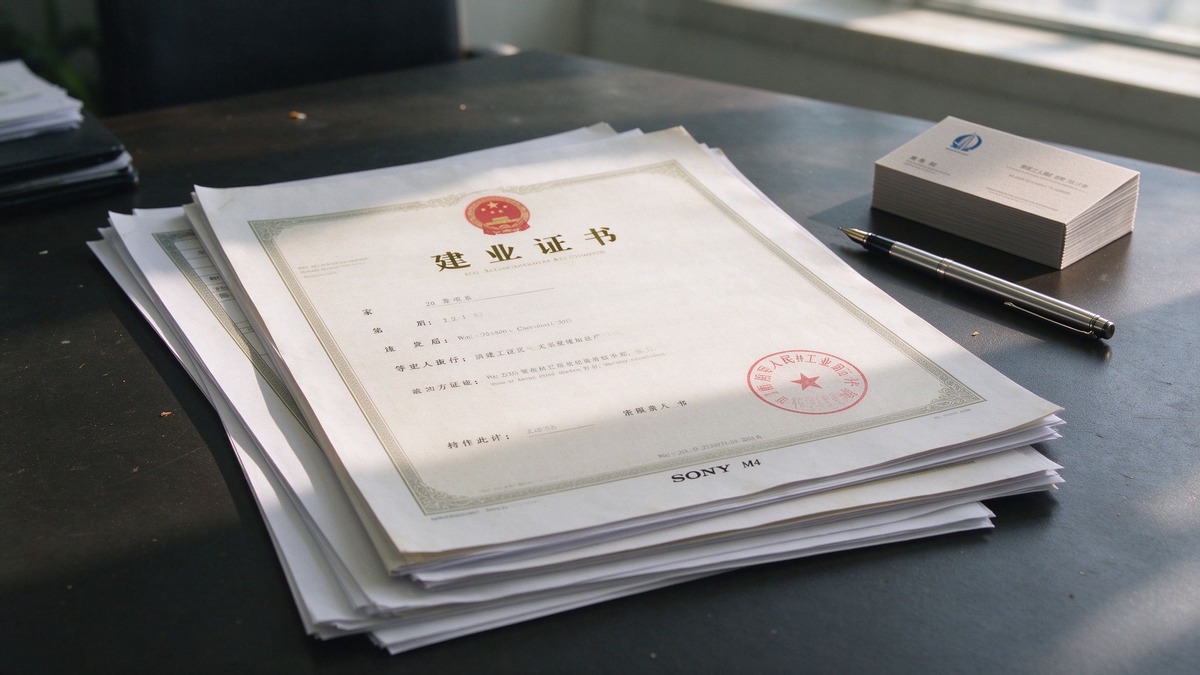 资质证书与营业执照红章文件特写,资质增项案例配图